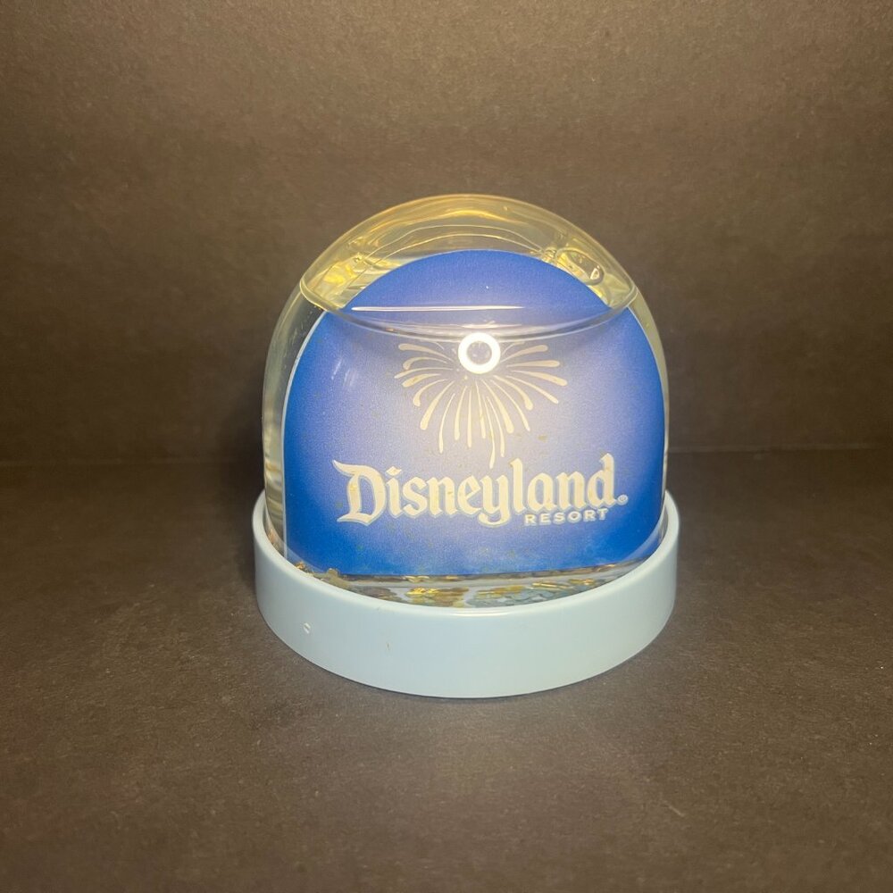 Disneyland Resort Blue Tinker Bell & Disney Castle Collectible Dome Snow Globe - Picture 4 of 7